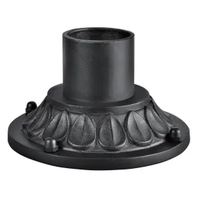 10 In. Aluminum Pier Mount Base Textured Black finish