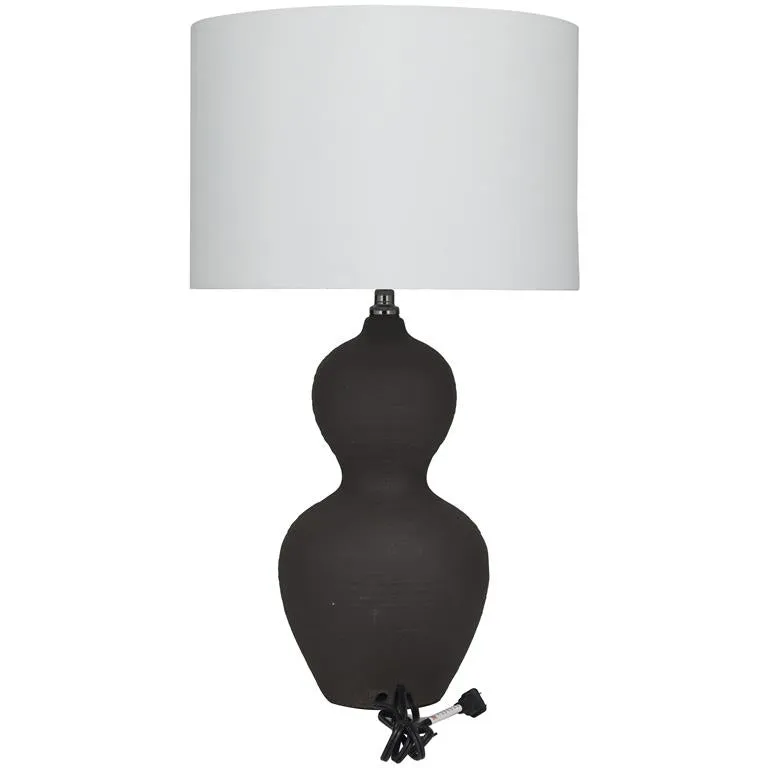 10742 Ceramic Table Lamp in Black