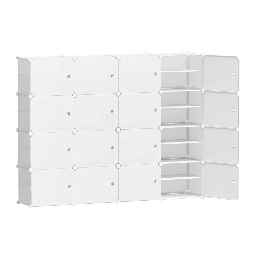 16-Cube Large Capacity Shoe Cabinet, White, Artiss