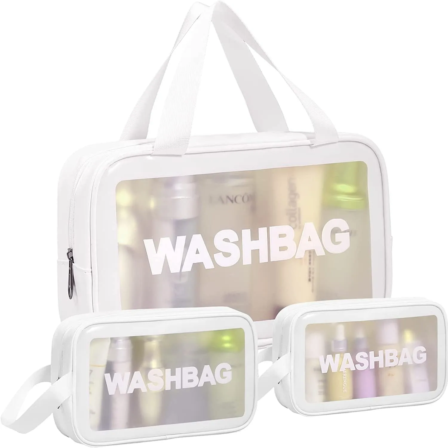 3 in one waterproof cosmetics washbag set