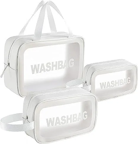 3 in one waterproof cosmetics washbag set