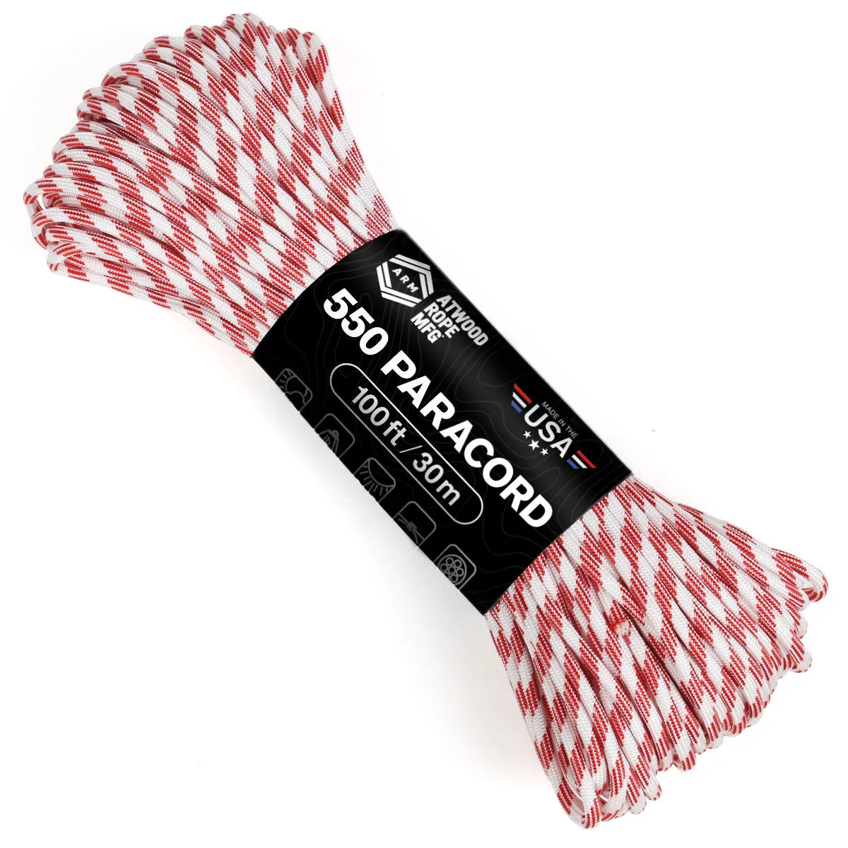 550 Paracord - Candy Cane