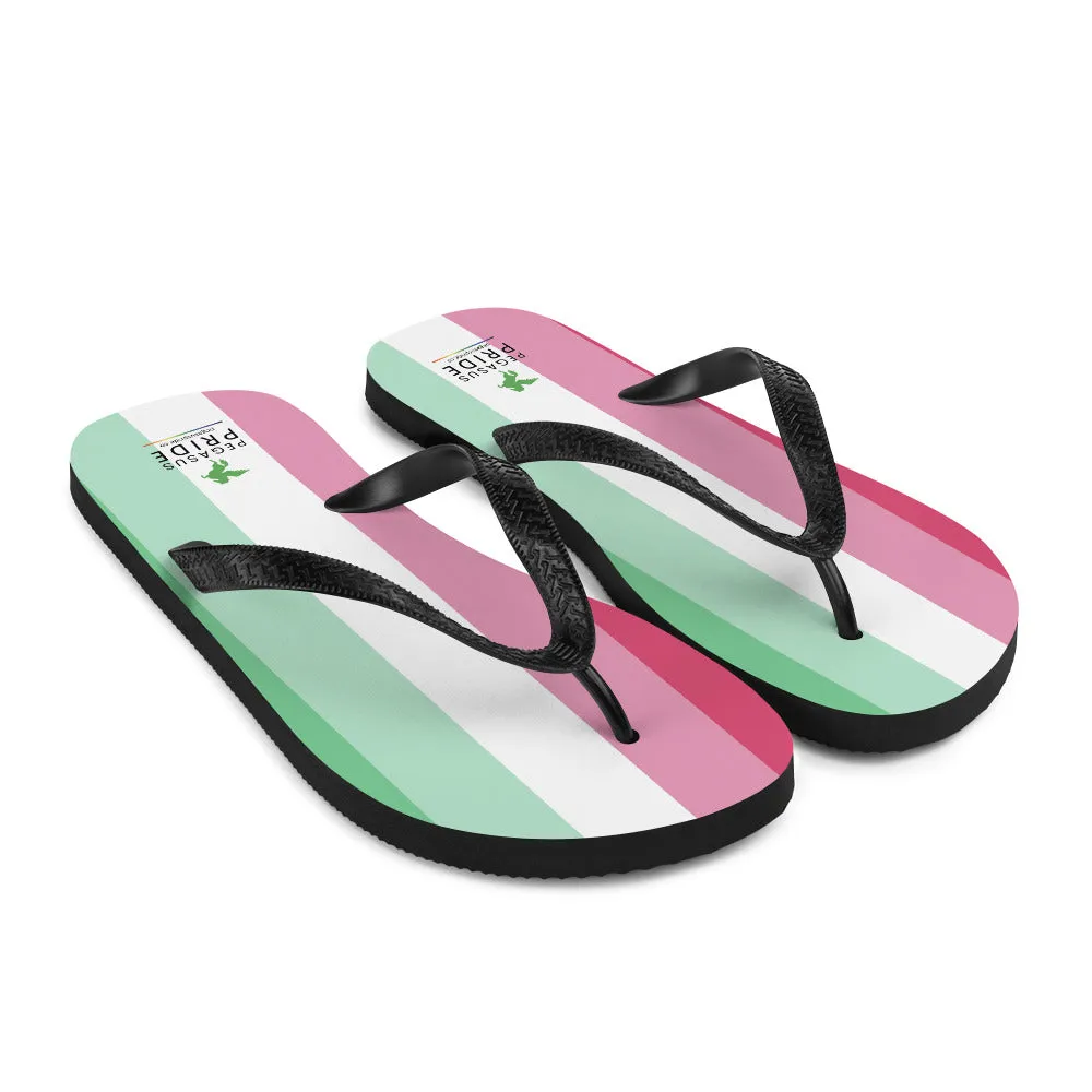 Abrosexual Pride Flag Flip-Flop Sandals