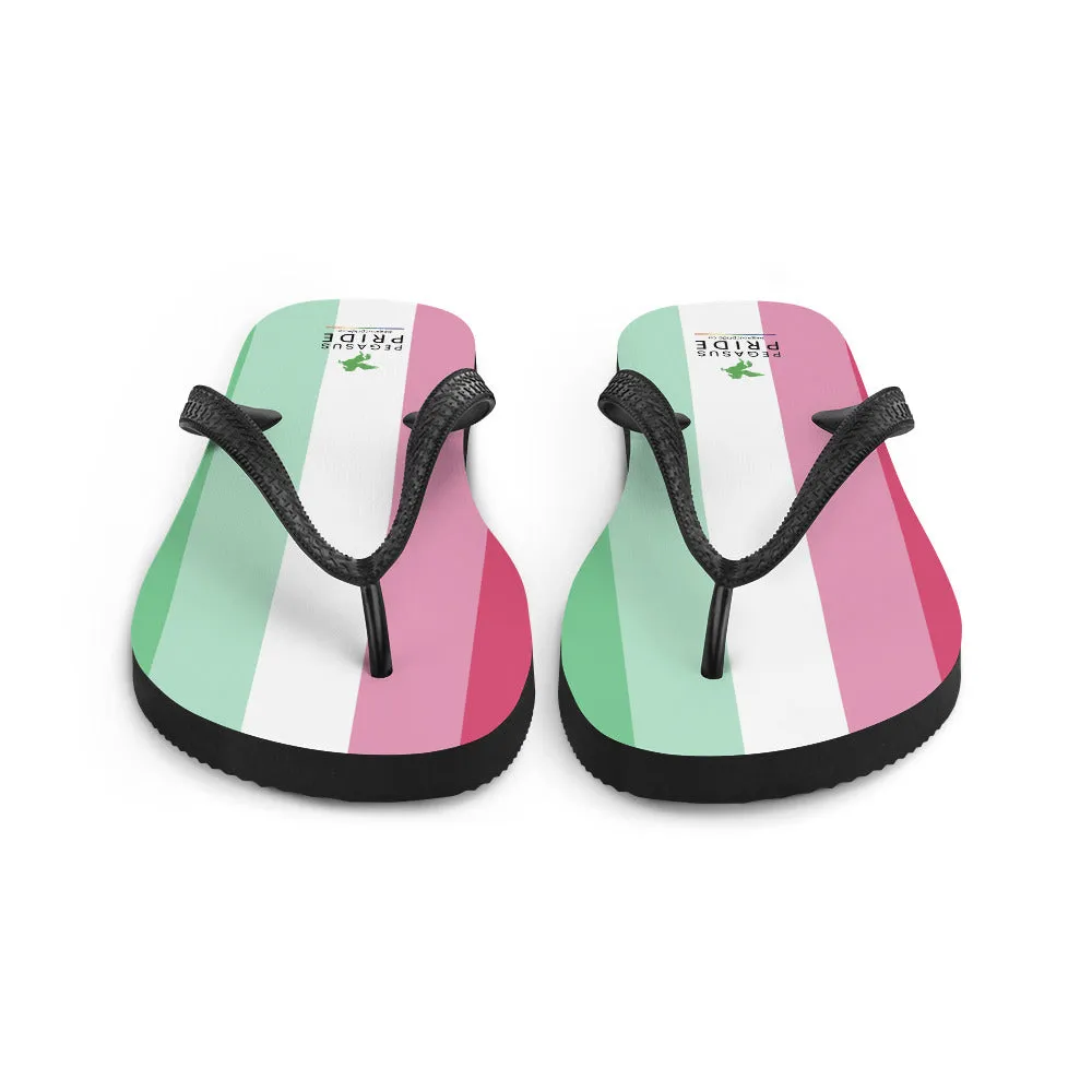 Abrosexual Pride Flag Flip-Flop Sandals