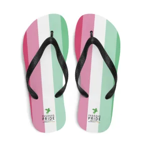 Abrosexual Pride Flag Flip-Flop Sandals