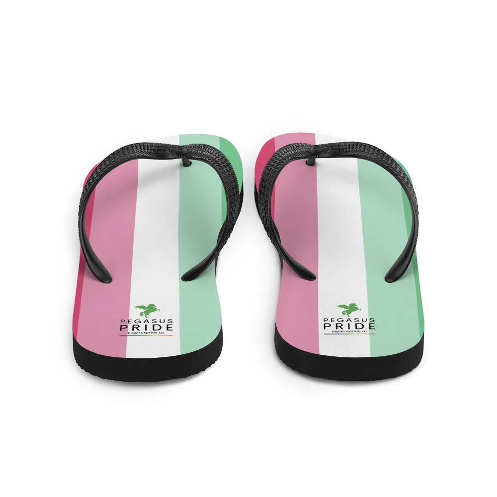 Abrosexual Pride Flag Flip-Flop Sandals