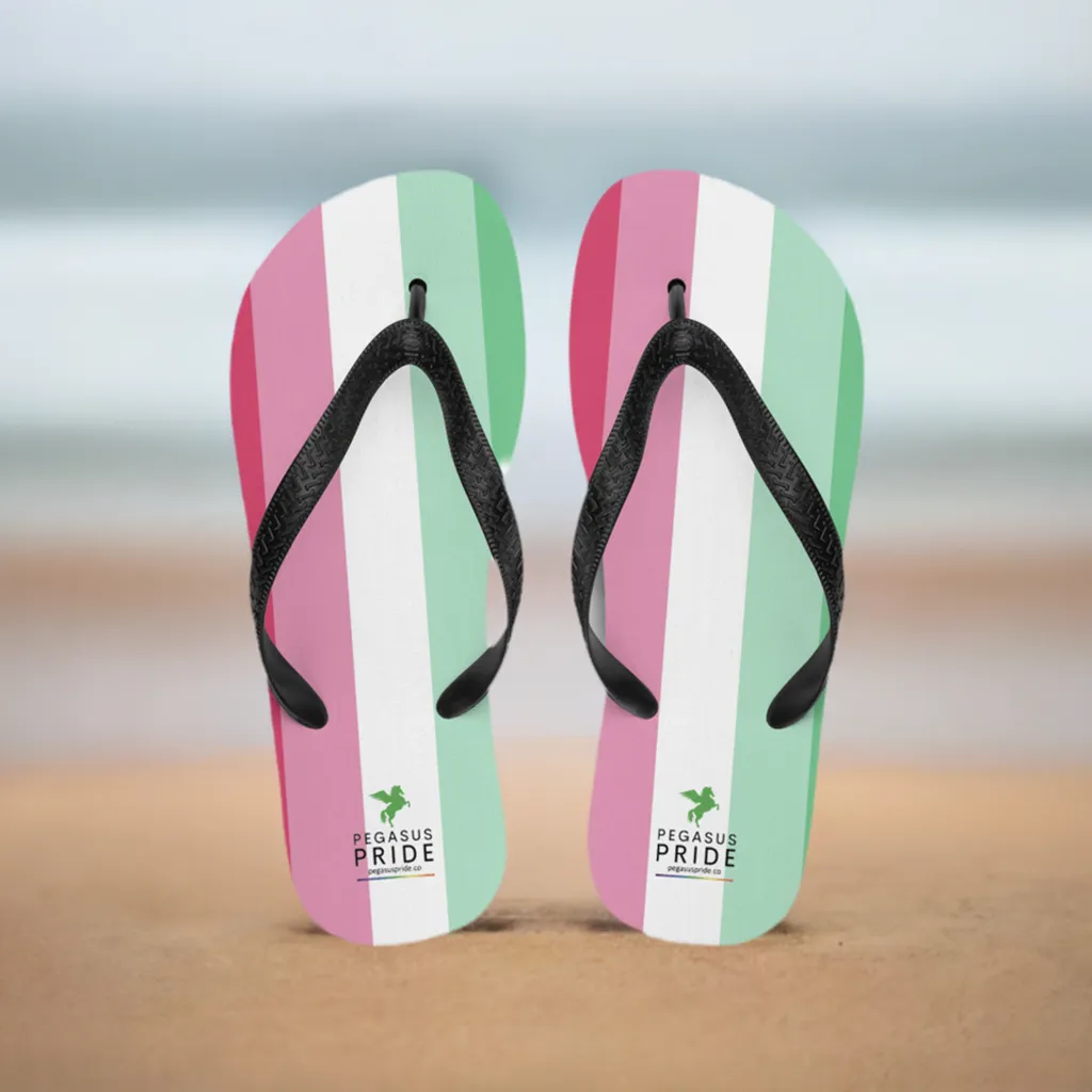 Abrosexual Pride Flag Flip-Flop Sandals