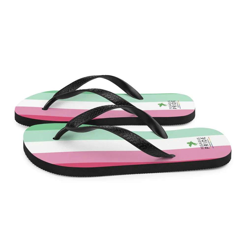 Abrosexual Pride Flag Flip-Flop Sandals