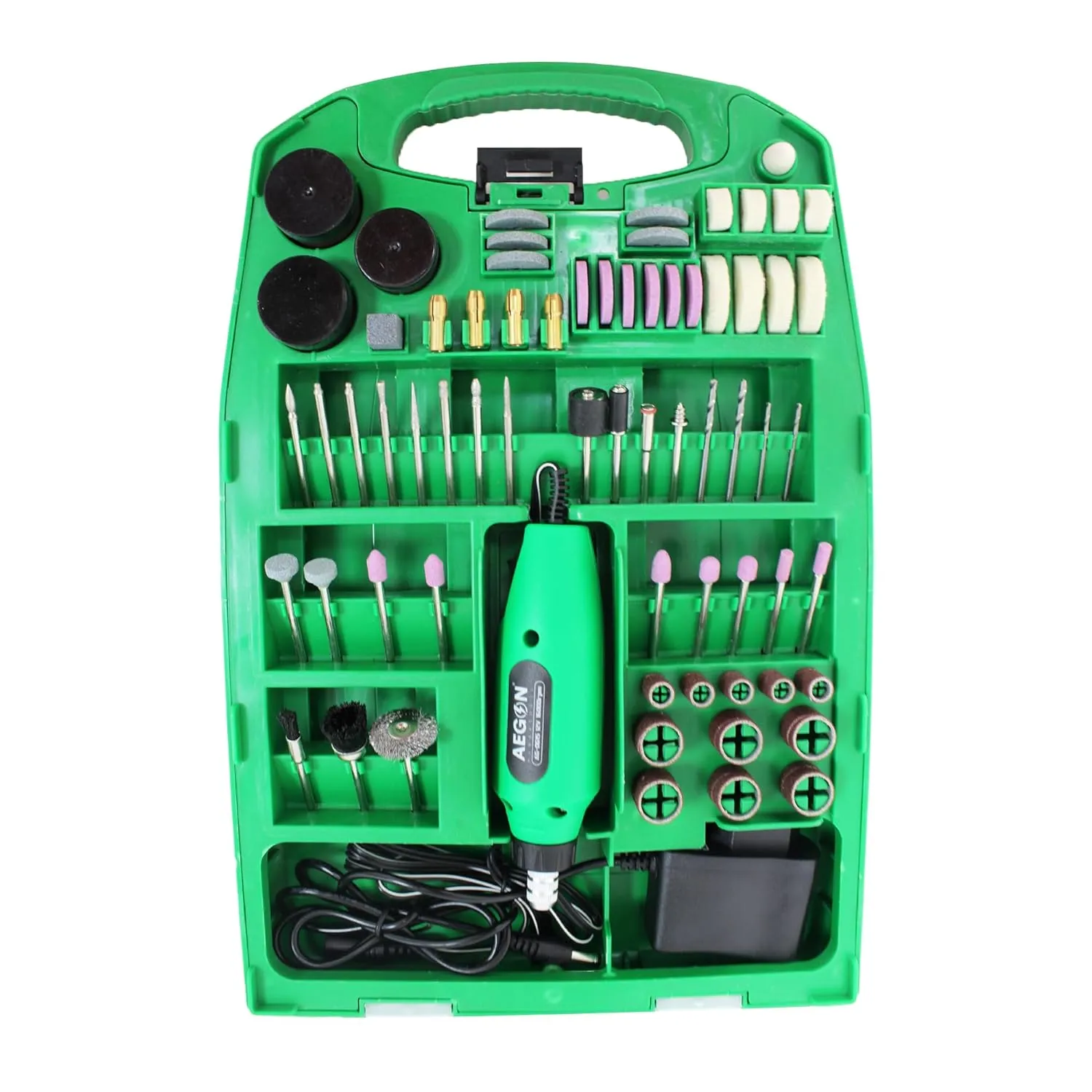 Aegon AG-DG15 Mini Rotary Tool/Die Grinder Kit with 123 Pieces of Accessories for Wood Carving Cutting & Craft