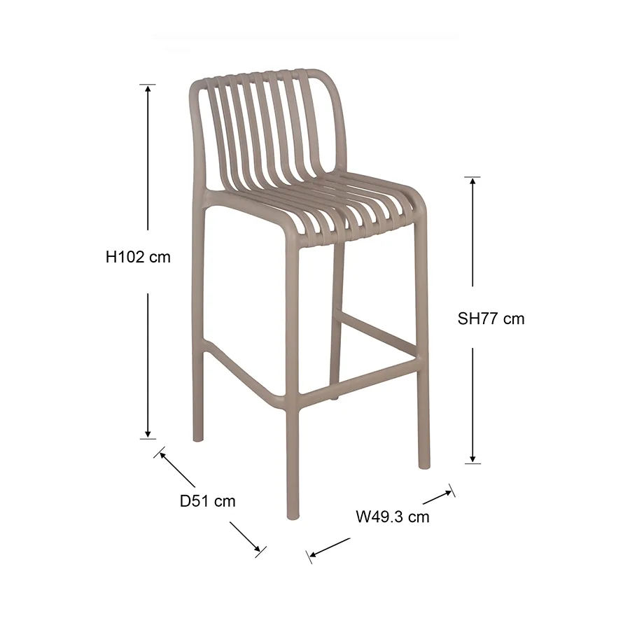 Andre Outdoor Bar Chair