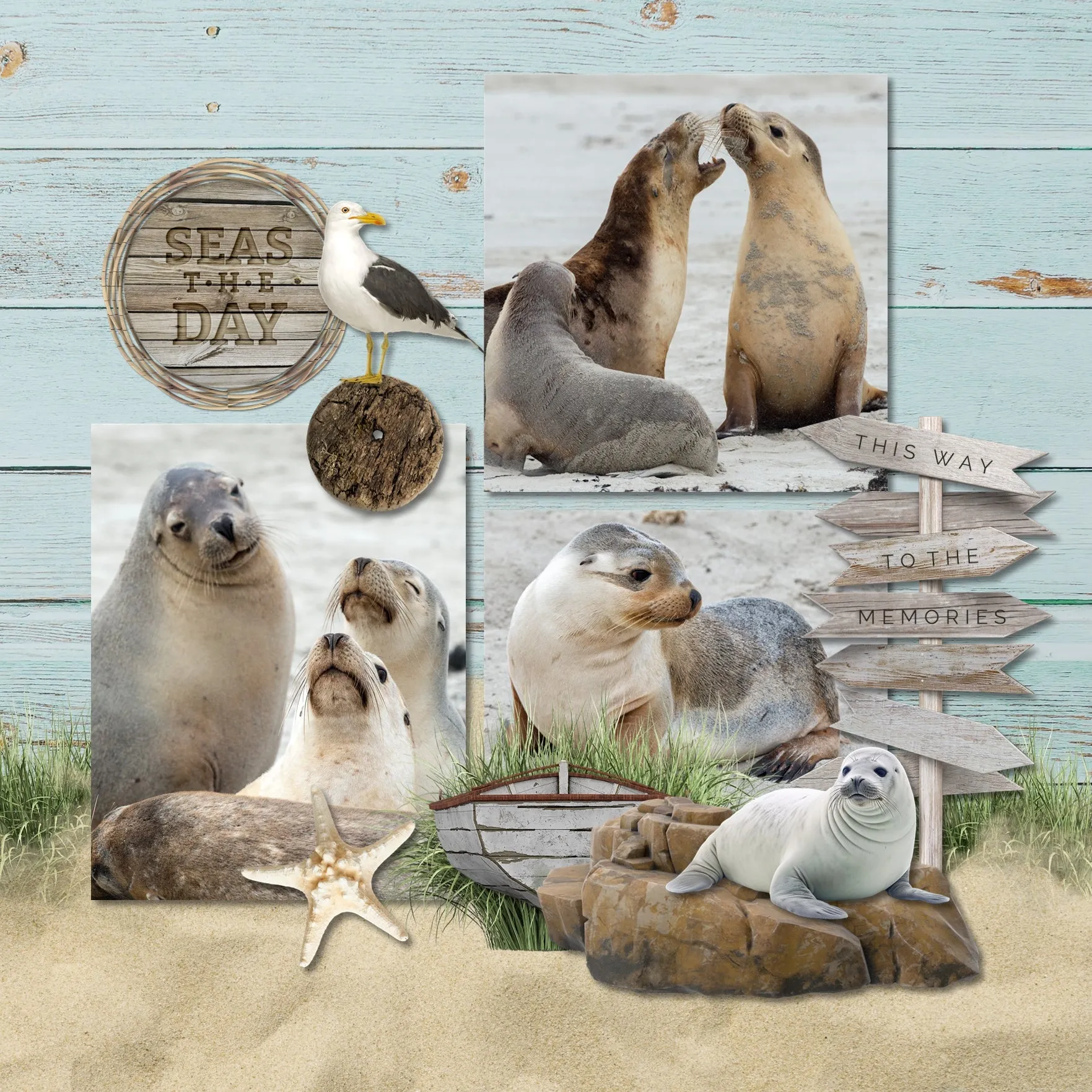 Around the Shore Digital Scrapbook Kit