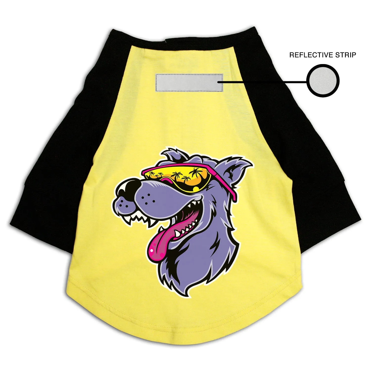 Beach Dog Reflective Raglan Dog Tee | Visibilitee Collection