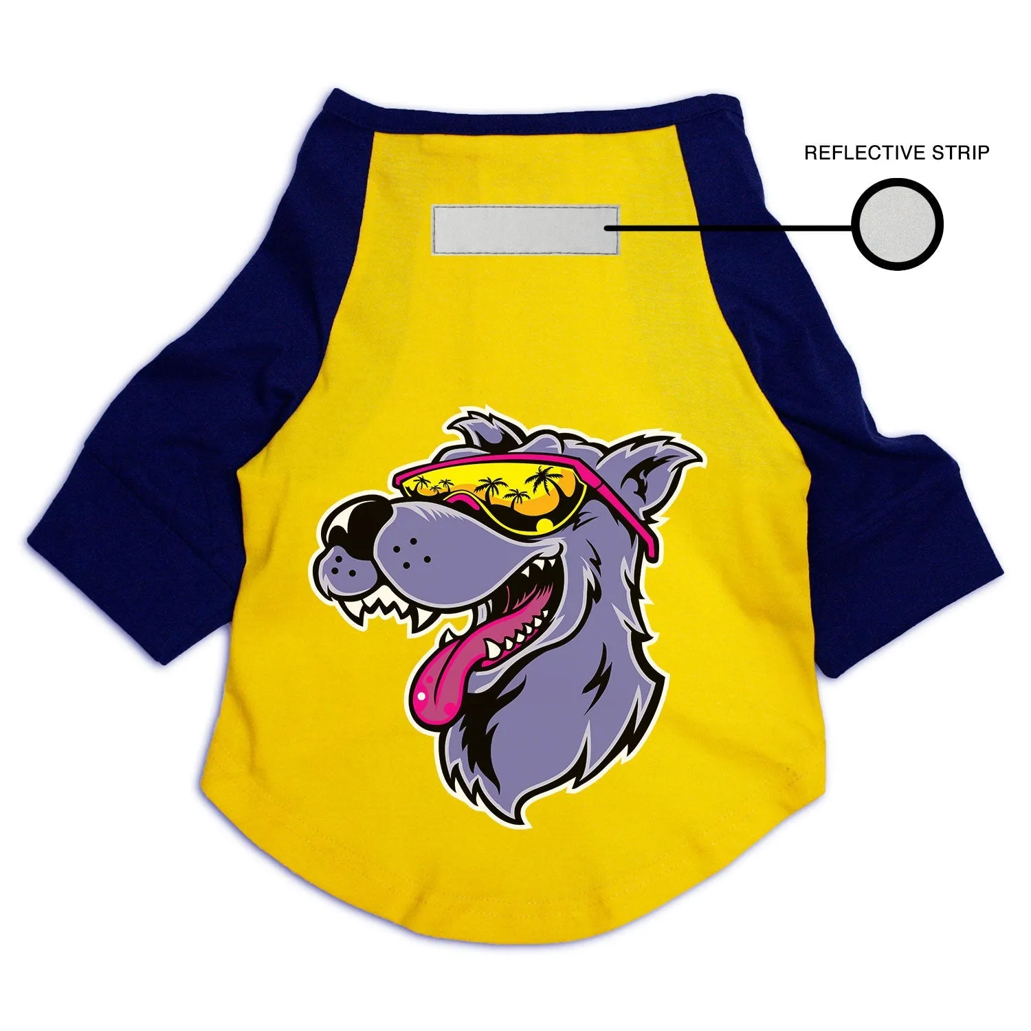 Beach Dog Reflective Raglan Dog Tee | Visibilitee Collection