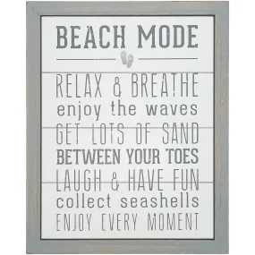 Beach Mode 12" x 15" MDF Sign