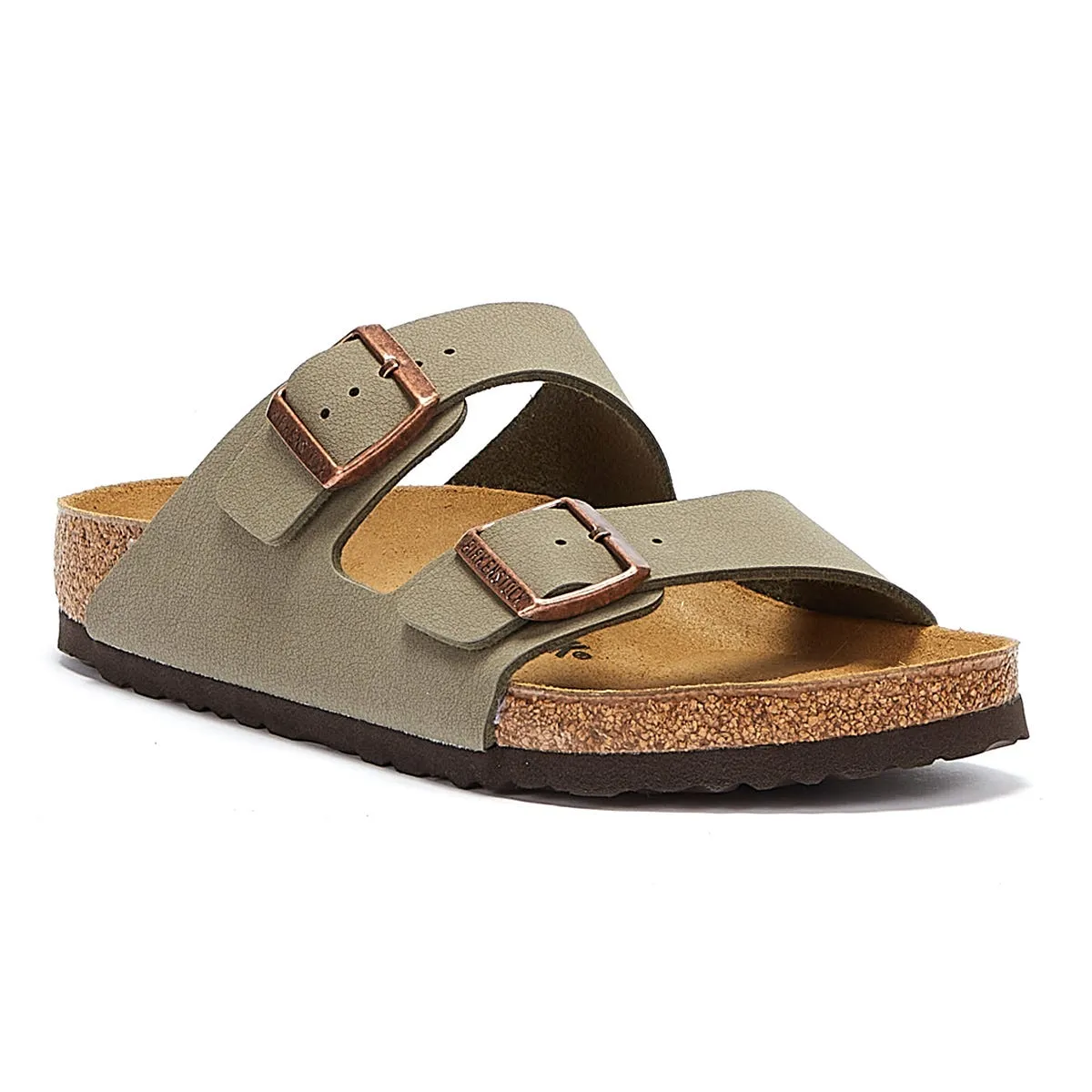 Birkenstock Arizona Birko Flor Nubuck Stone Sandals