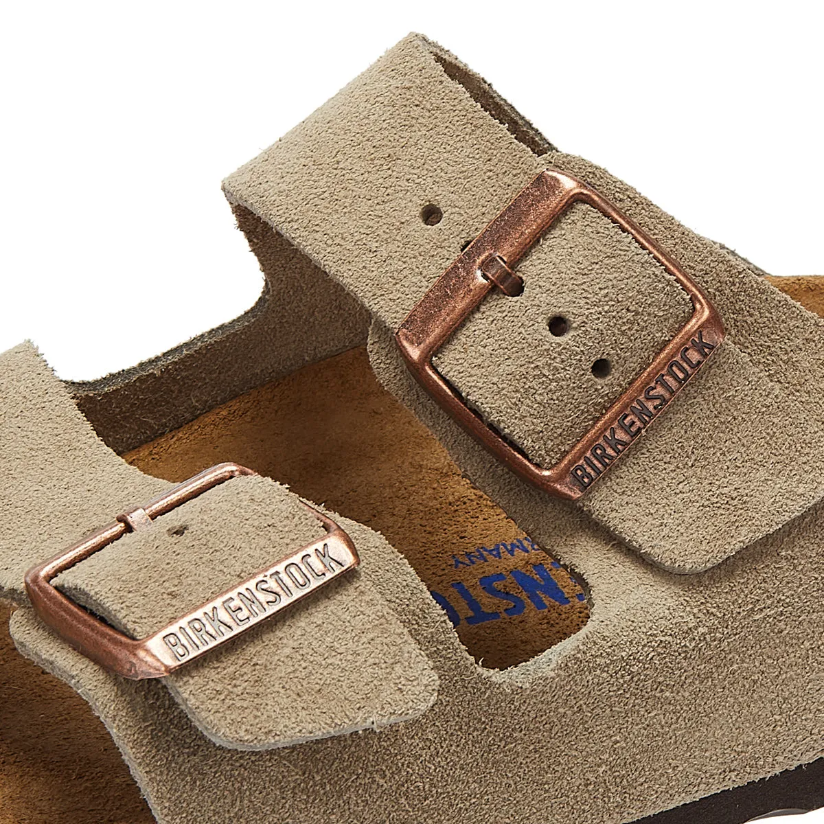 Birkenstock Arizona Birko Flor Nubuck Stone Sandals