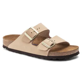 Womens Birkenstock Arizona Sandals with Soft Footbed in Sandcastle Color