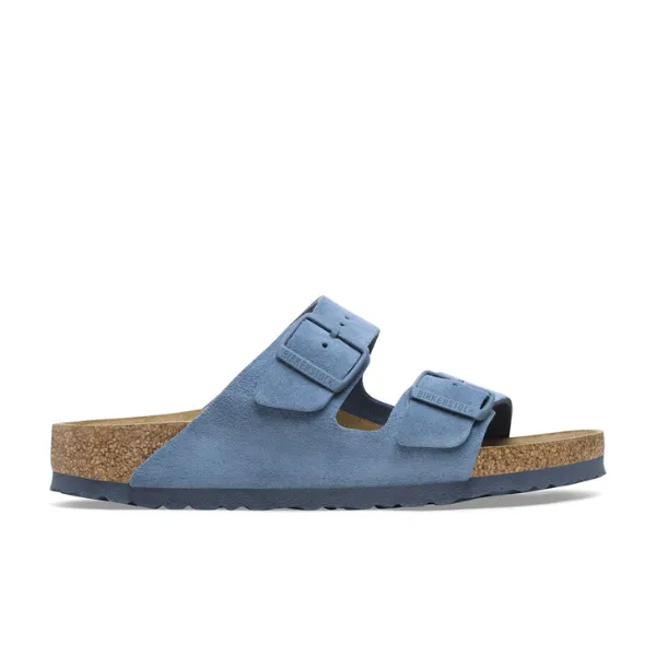 Birkenstock Women's Arizona Soft Footbed Suede Leather Blue