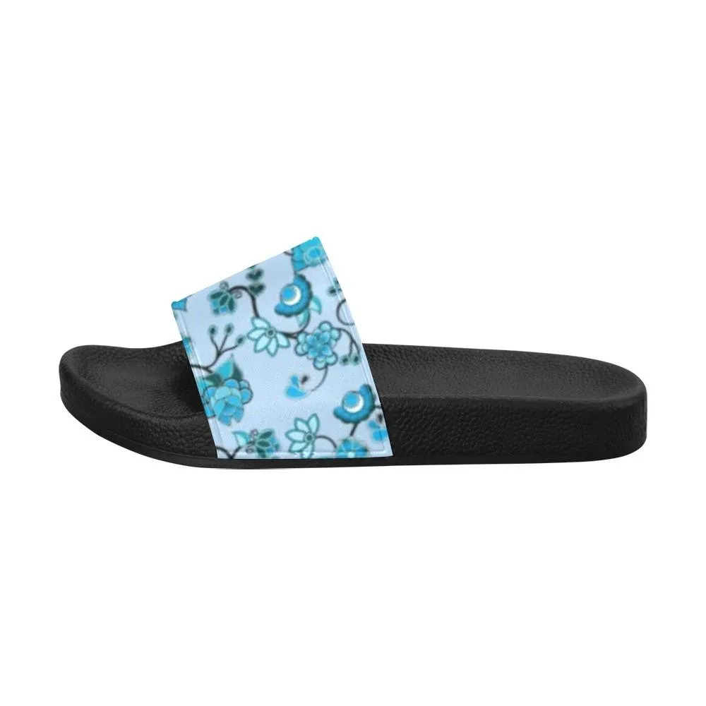 Blue Floral Amour Men's Slide Sandals