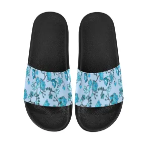 Blue Floral Amour Men's Slide Sandals