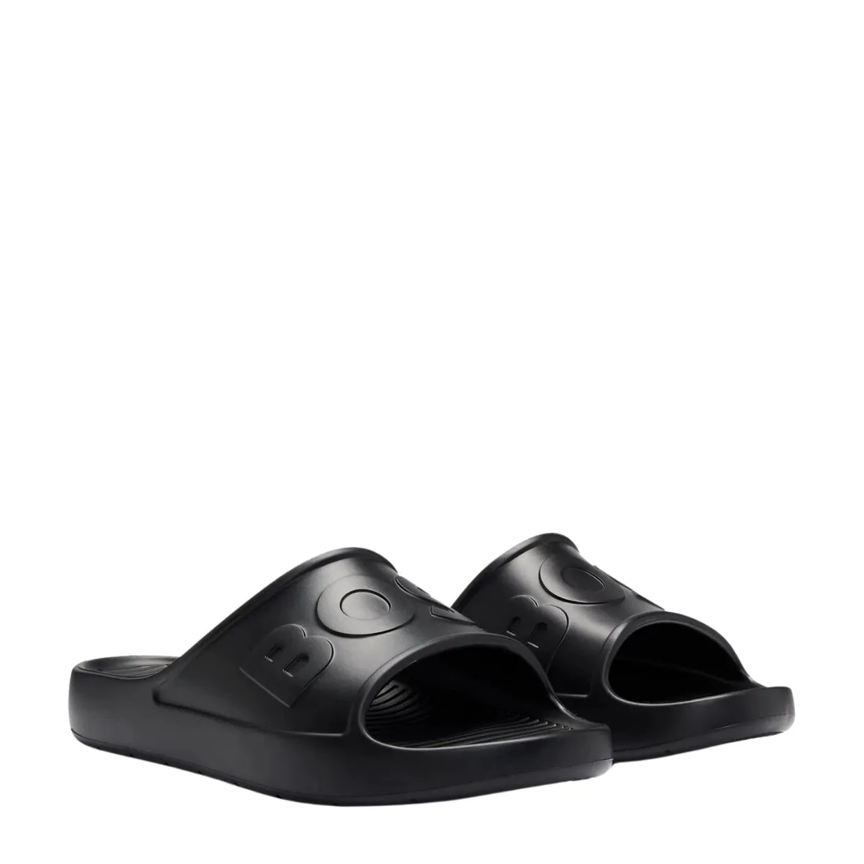 BOSS Logo Strap Darian Black Lightweight EVA Slides