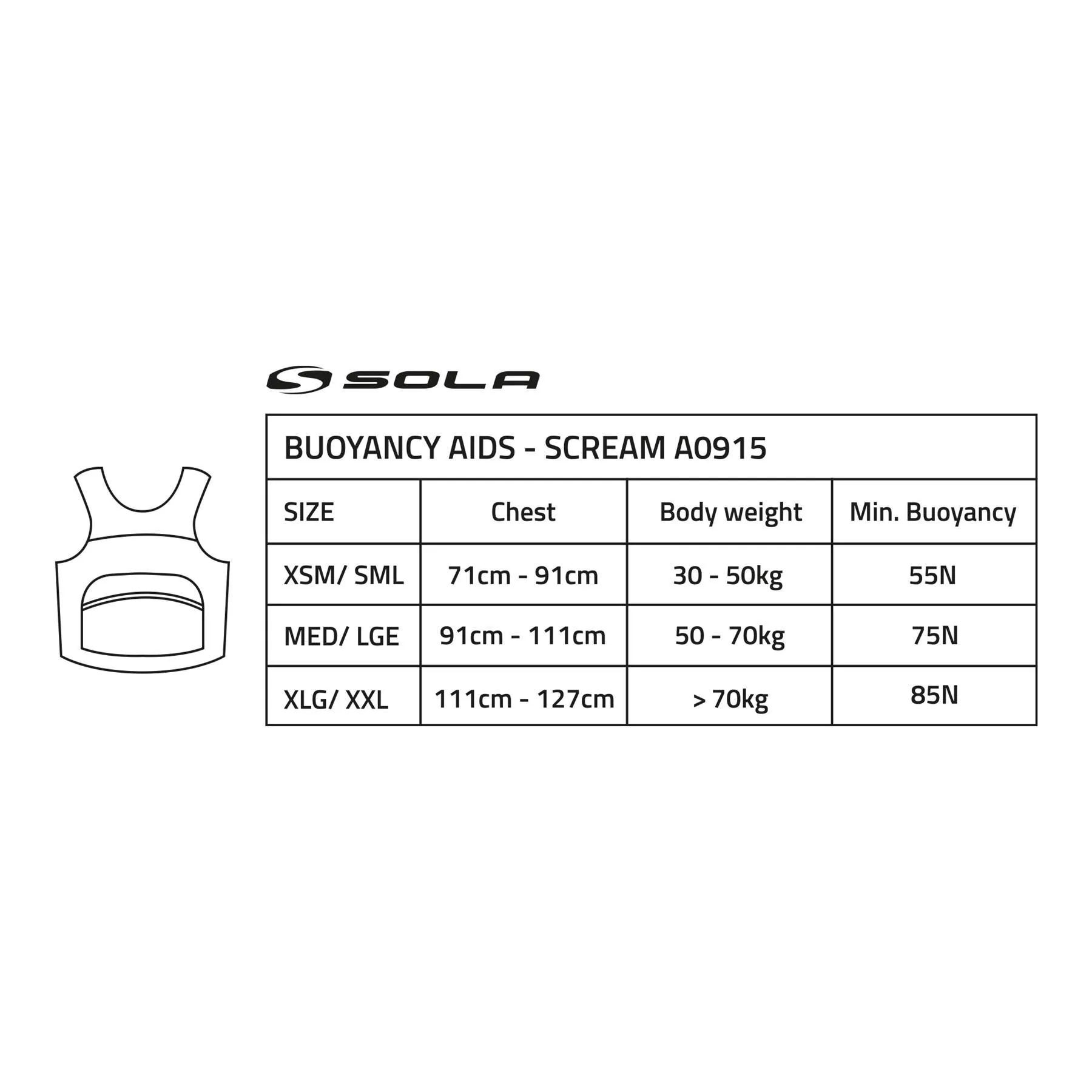 Buoyancy Aid | Water Sports Floatation Jacket | Sola Scream