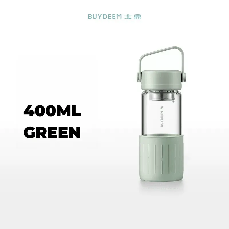 Buydeem Glass Tea Bottle with Infuser 400ml & 600ml