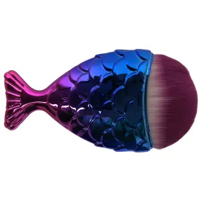 CLEARANCE MAKEUP BRUSH (CASE OF 48 - $1.75 / PIECE)  Wholesale Makeup Brush in Multi-Color Mermaid Design SKU: 864-48