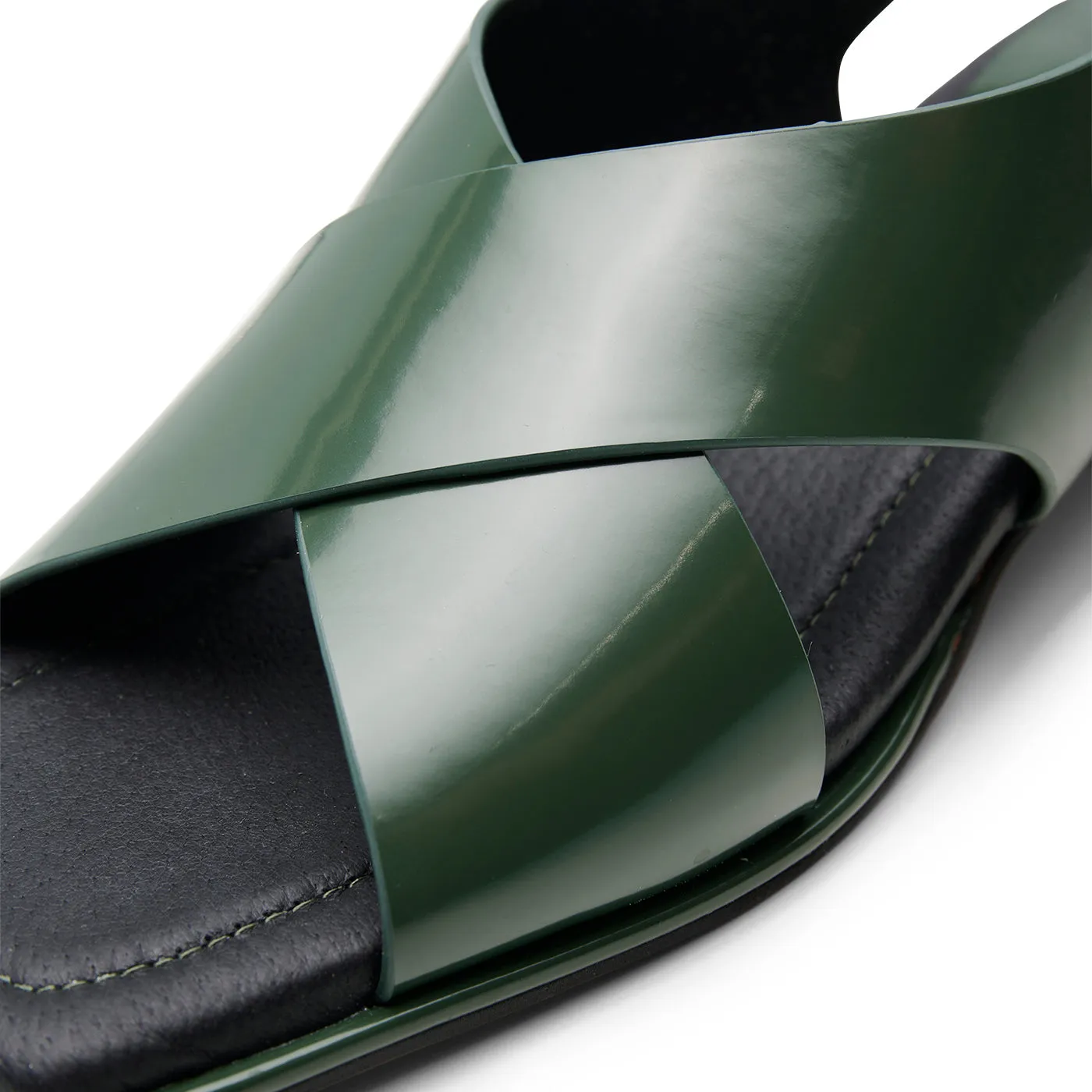 Colette sandal leather - ALGAE