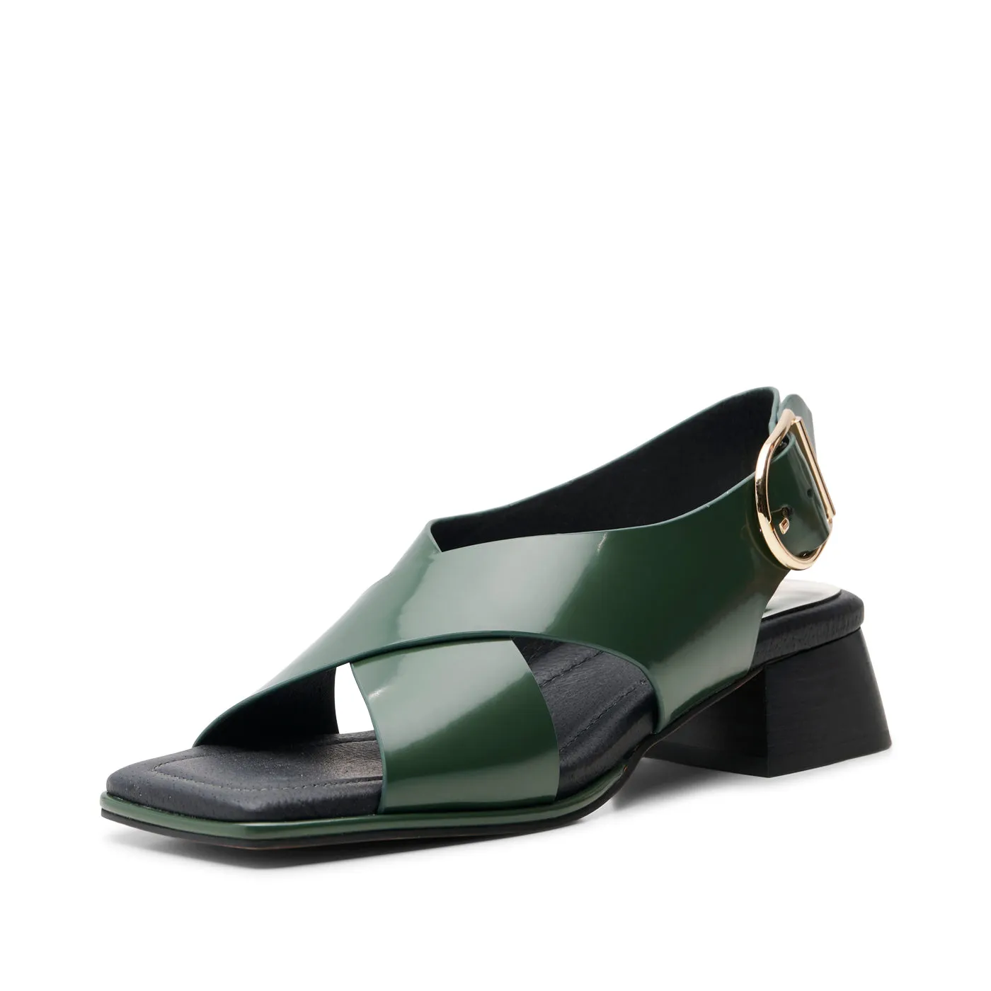 Colette sandal leather - ALGAE