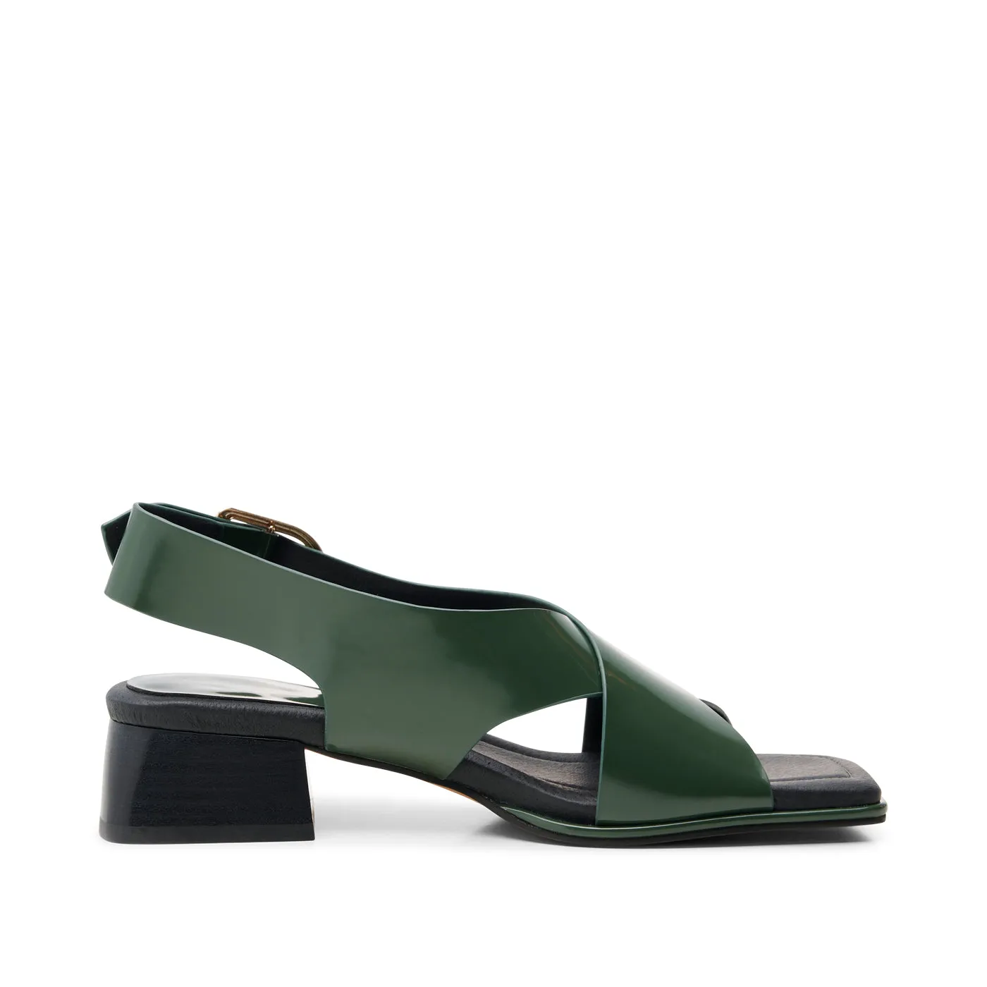 Colette sandal leather - ALGAE