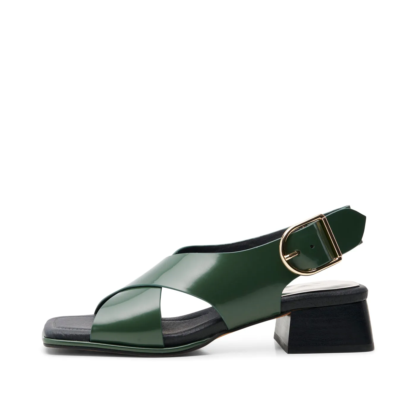 Colette sandal leather - ALGAE