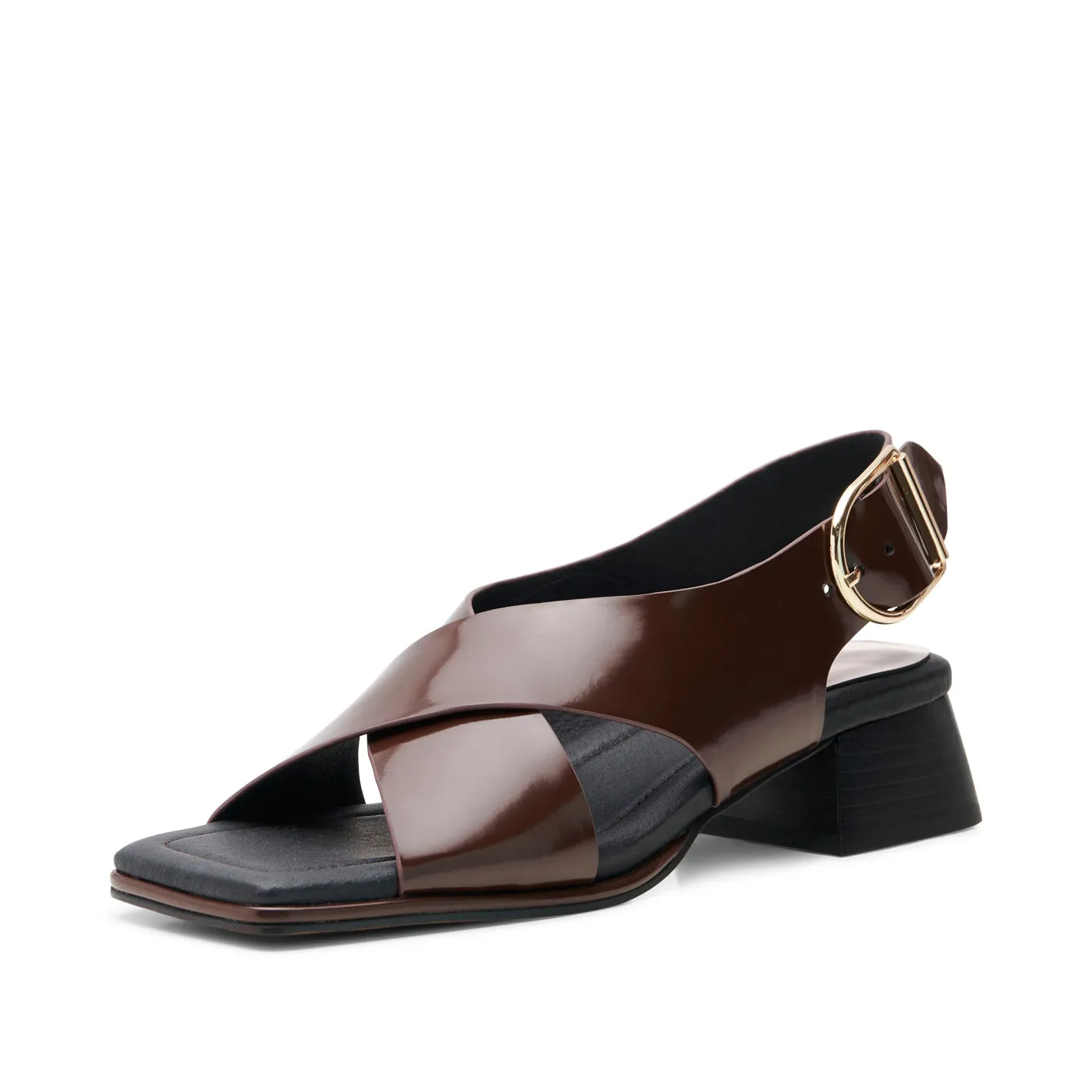 Colette sandal leather - BROWN