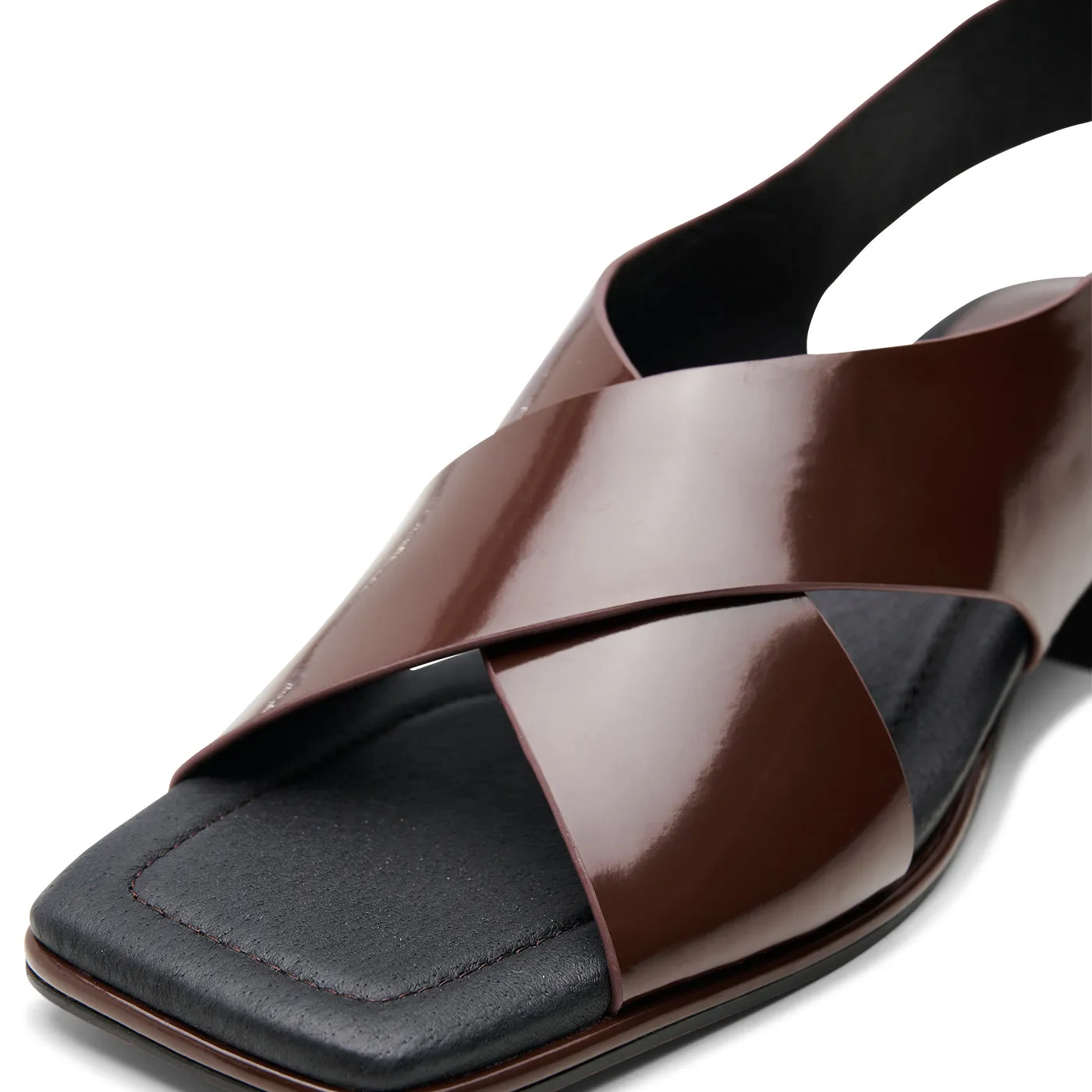 Colette sandal leather - BROWN