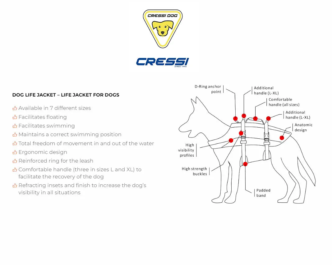 Cressi Premium Dog Life Jacket