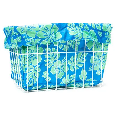 Cruiser Candy,Liner Blue/Green Lani Hibiscus Basket Liner  Baskets