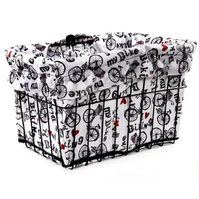 Cruisercandy Liner Ilovemybike White/Blk/Red Basket Liner  Baskets