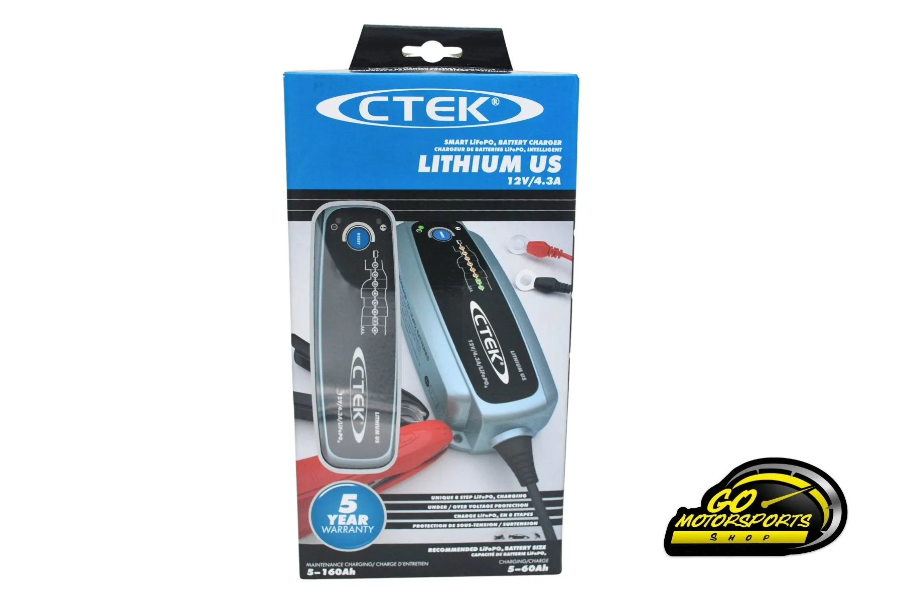 CTEK 12V Lithium US Smart Charger 4.3A | Legend Car / Bandolero