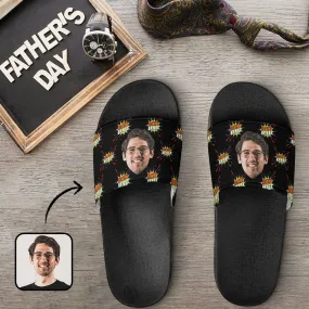 Custom Face Best Dad Slide Sandals For Father's Day Gifts