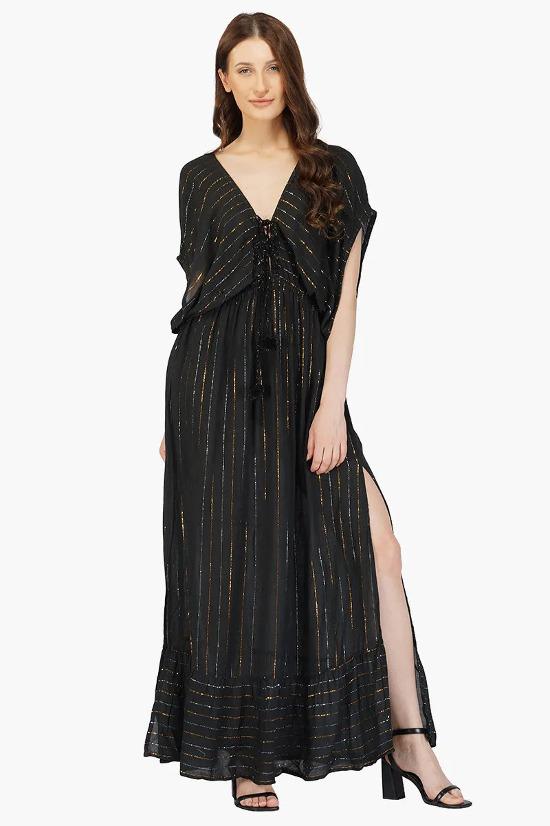 Dark Angel V-Neck Maxi Dress