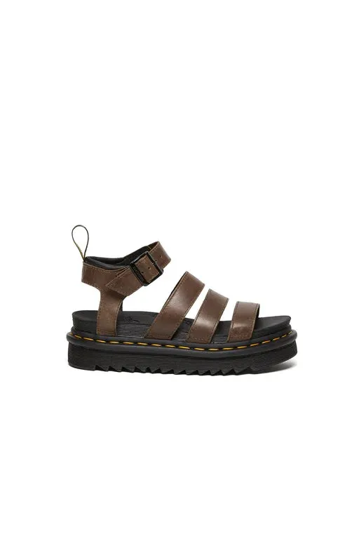 Dr. Martens Blaire 3 Strap Sandal - New Oily Illusion - Dark Brown