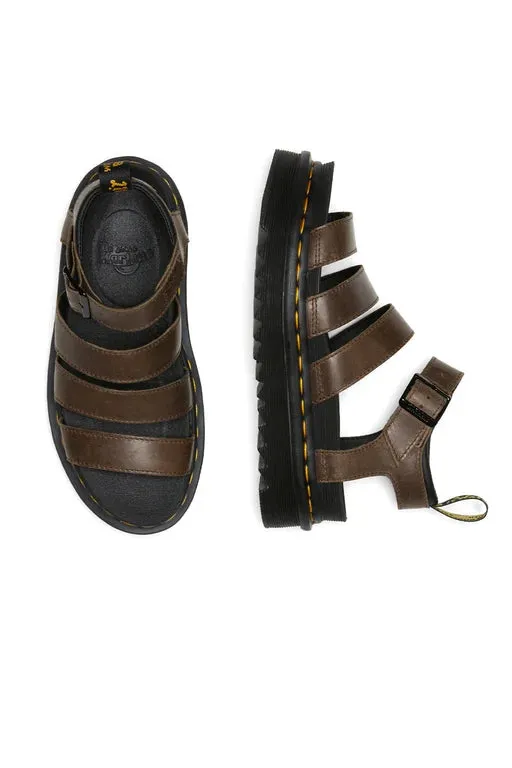 Dr. Martens Blaire 3 Strap Sandal - New Oily Illusion - Dark Brown