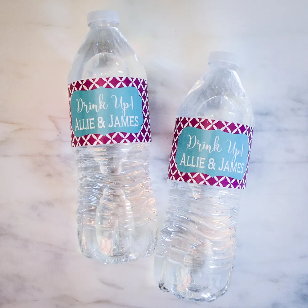 Drink Up Full Color Water Bottle Labels