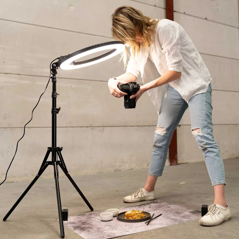 Flat Lay Instagram Backdrop - 'Brunswick' Textured Concrete (56cm x 87cm)