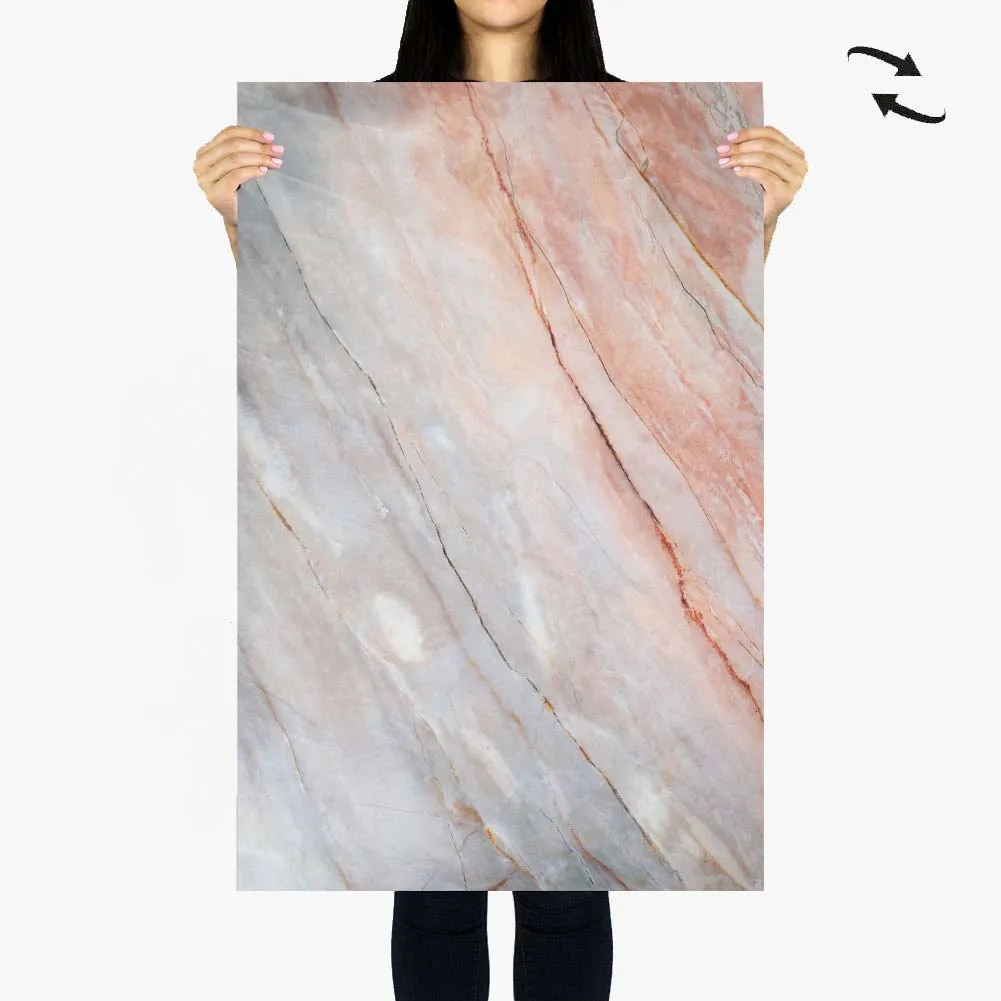 Flat Lay Instagram Backdrop - 'Leura' Pink Marble (56cm x 87cm)