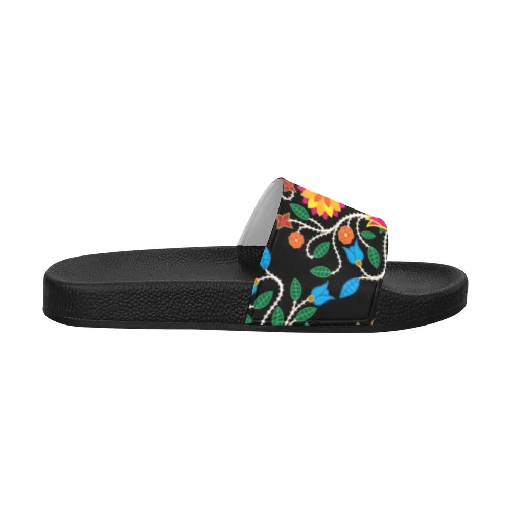 Floral Beadwork Four Clans Women's Slide Sandals