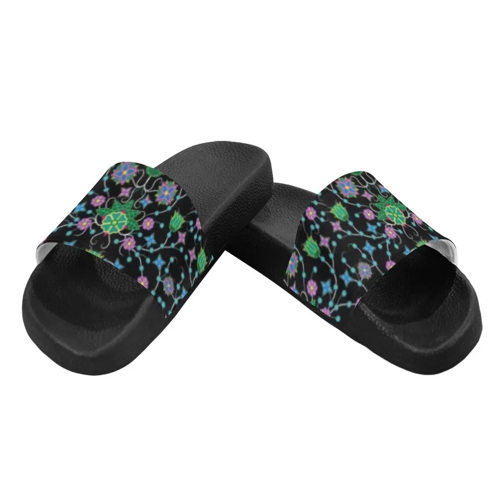 Floral Damask Garden Men's Slide Sandals