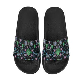 Floral Damask Garden Men's Slide Sandals