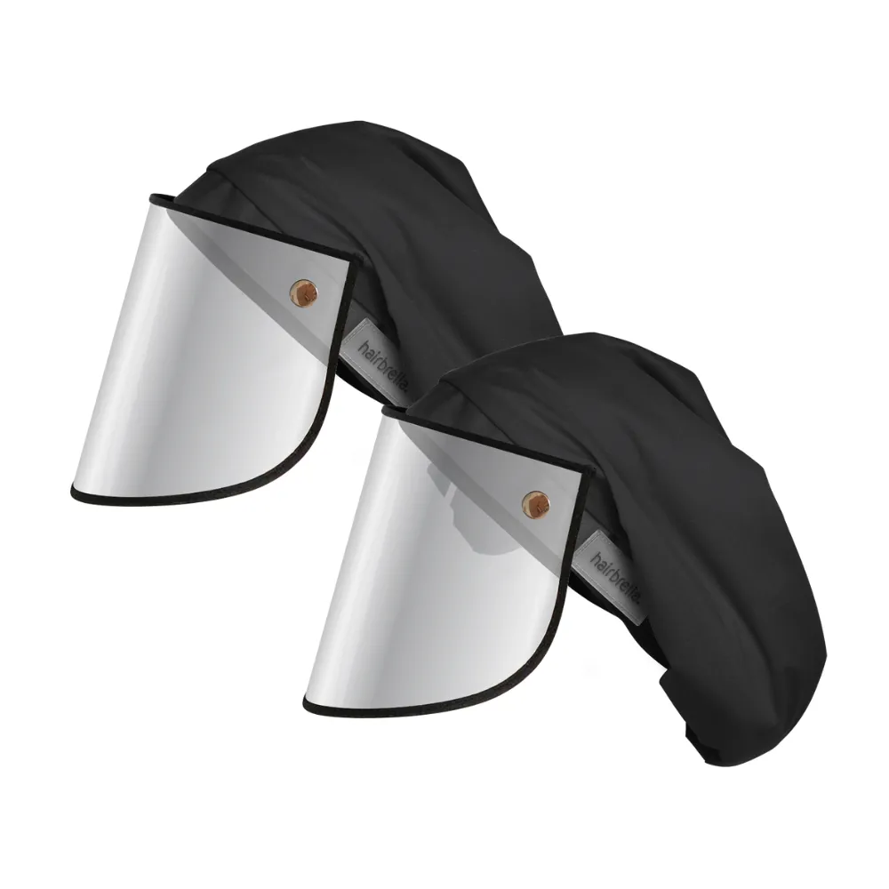 Hairbrella Pro XL Rain Hat   Face Shield - Bundle (2)