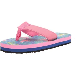 Hatley Jungle Cat Kids-Girls Beach Slippers Blue/Pink